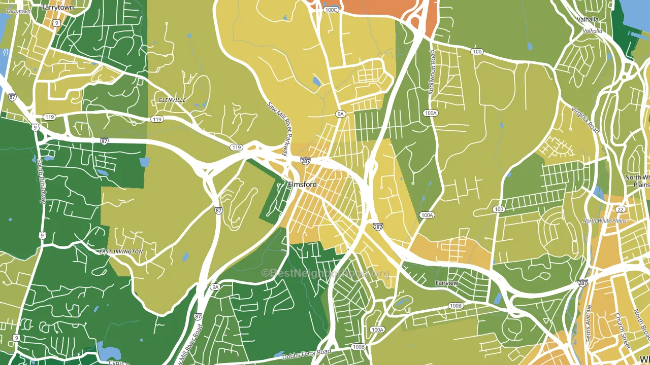 10523, NY block-group voter-turnout map