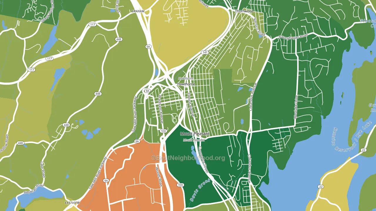 10532, NY block-group voter-turnout map