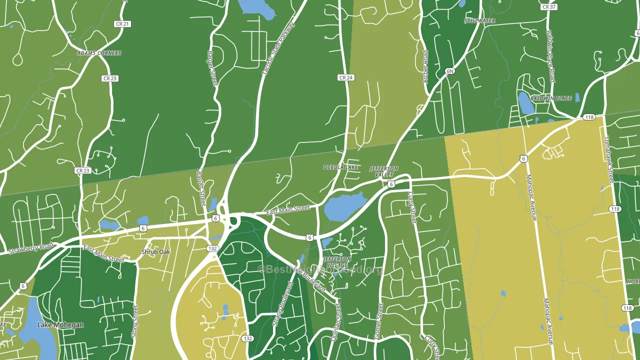 10535, NY block-group voter-turnout map