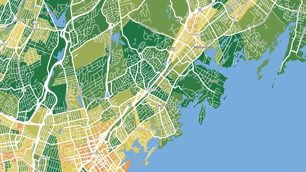 10538, NY block-group voter-turnout map
