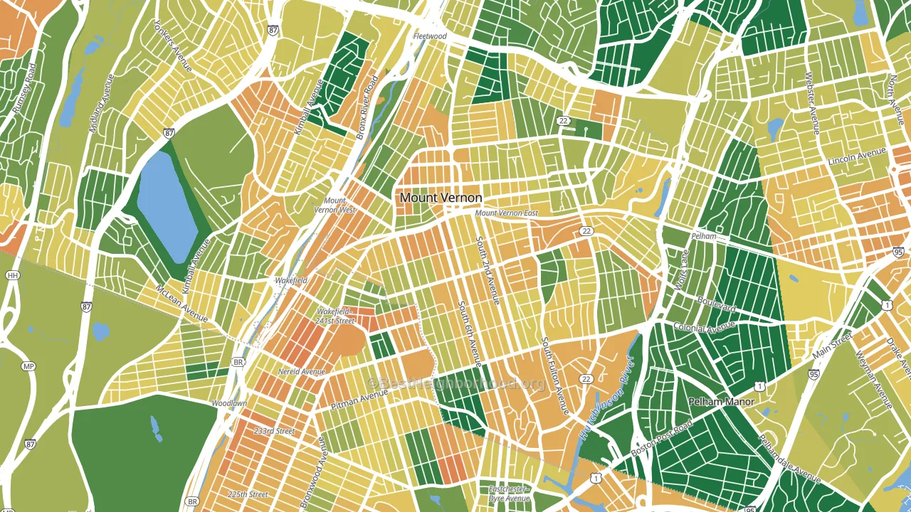 10550, NY block-group voter-turnout map