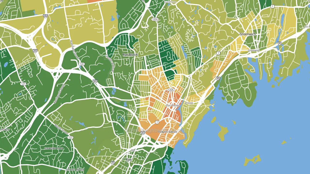 10573, NY block-group voter-turnout map
