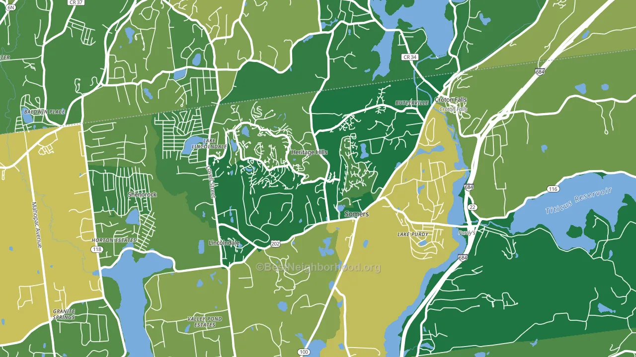 10589, NY block-group voter-turnout map