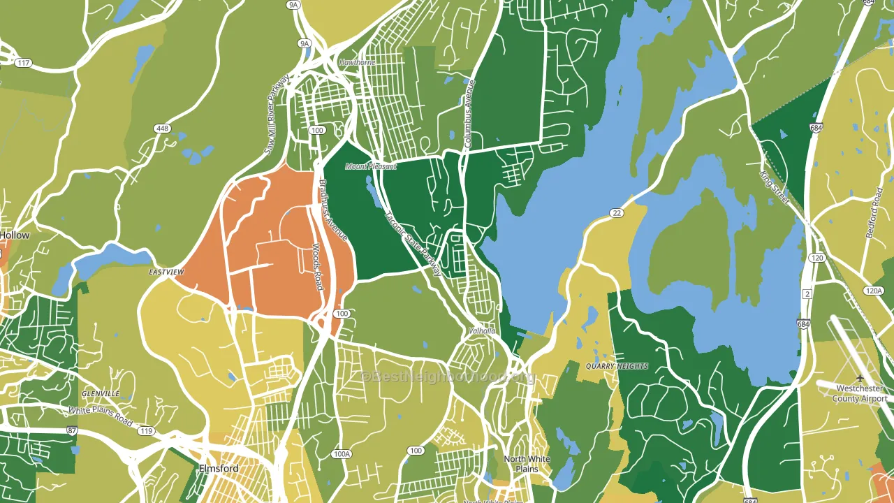 10595, NY block-group voter-turnout map