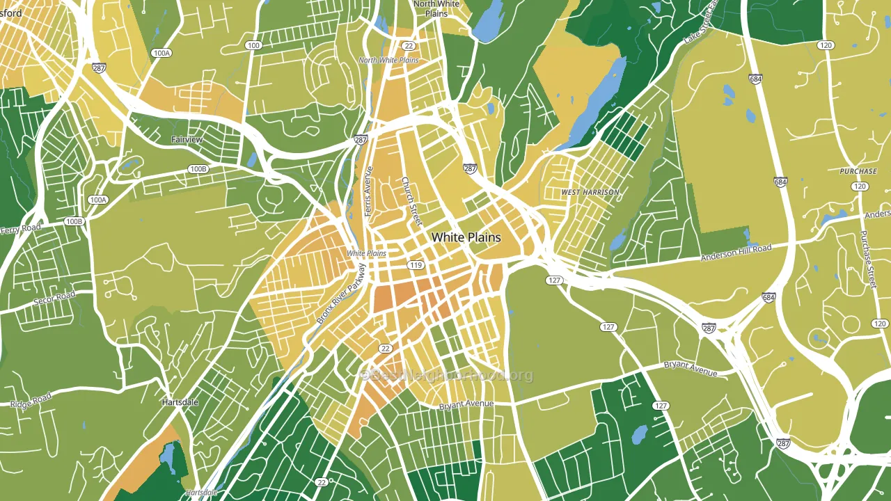 10601, NY block-group voter-turnout map