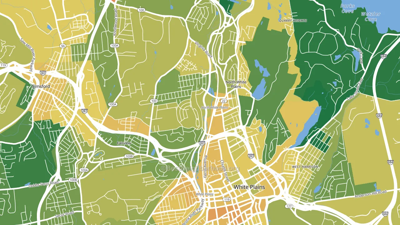 10603, NY block-group voter-turnout map