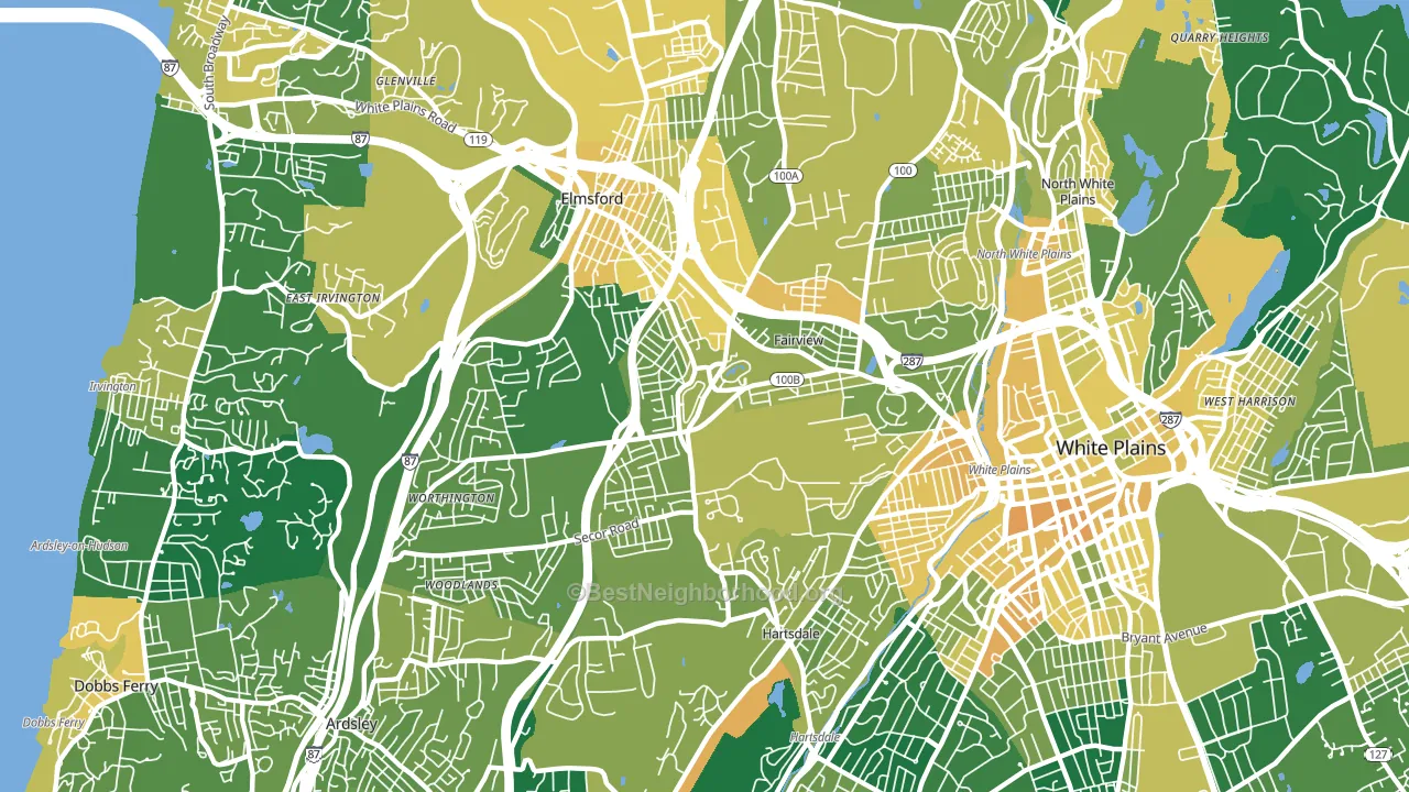10607, NY block-group voter-turnout map