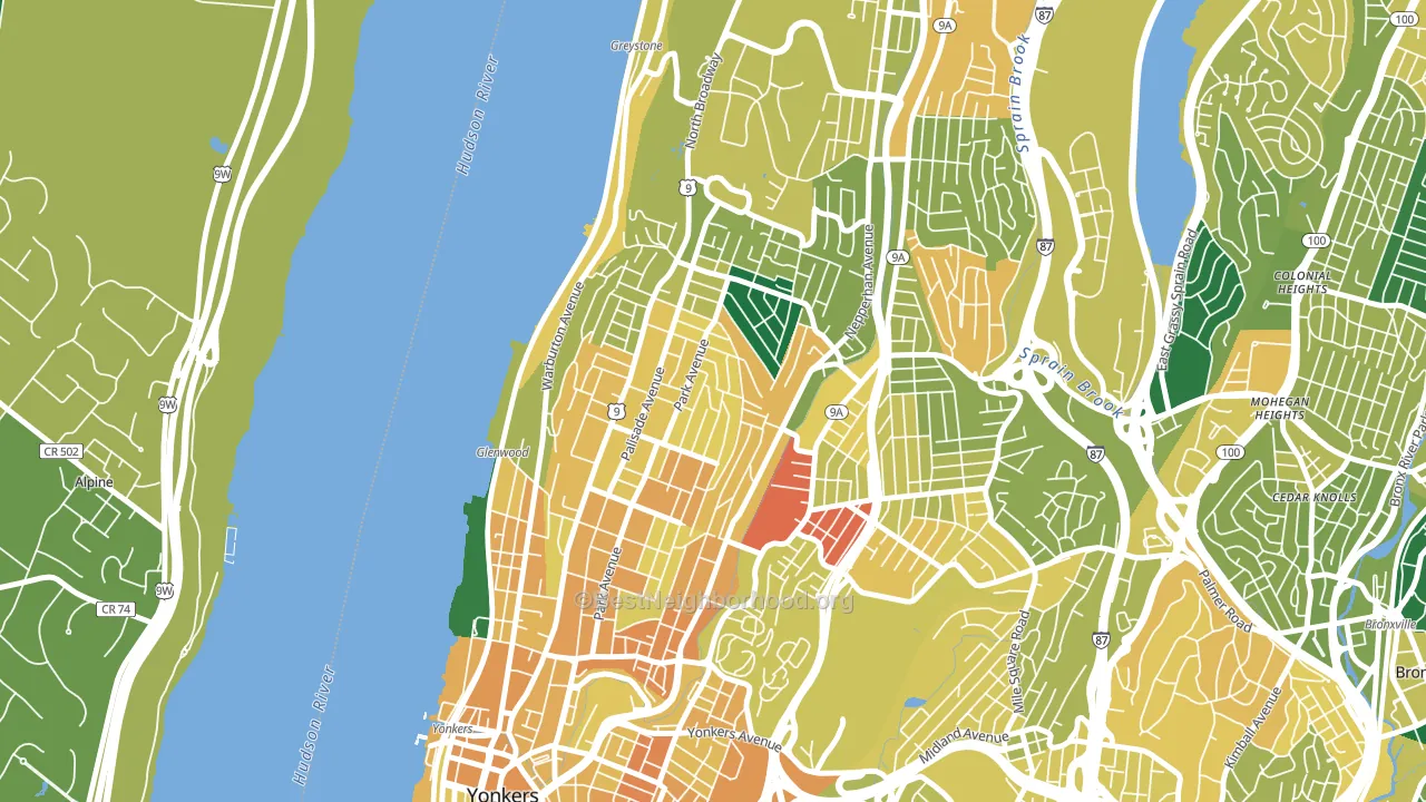 10703, NY block-group voter-turnout map