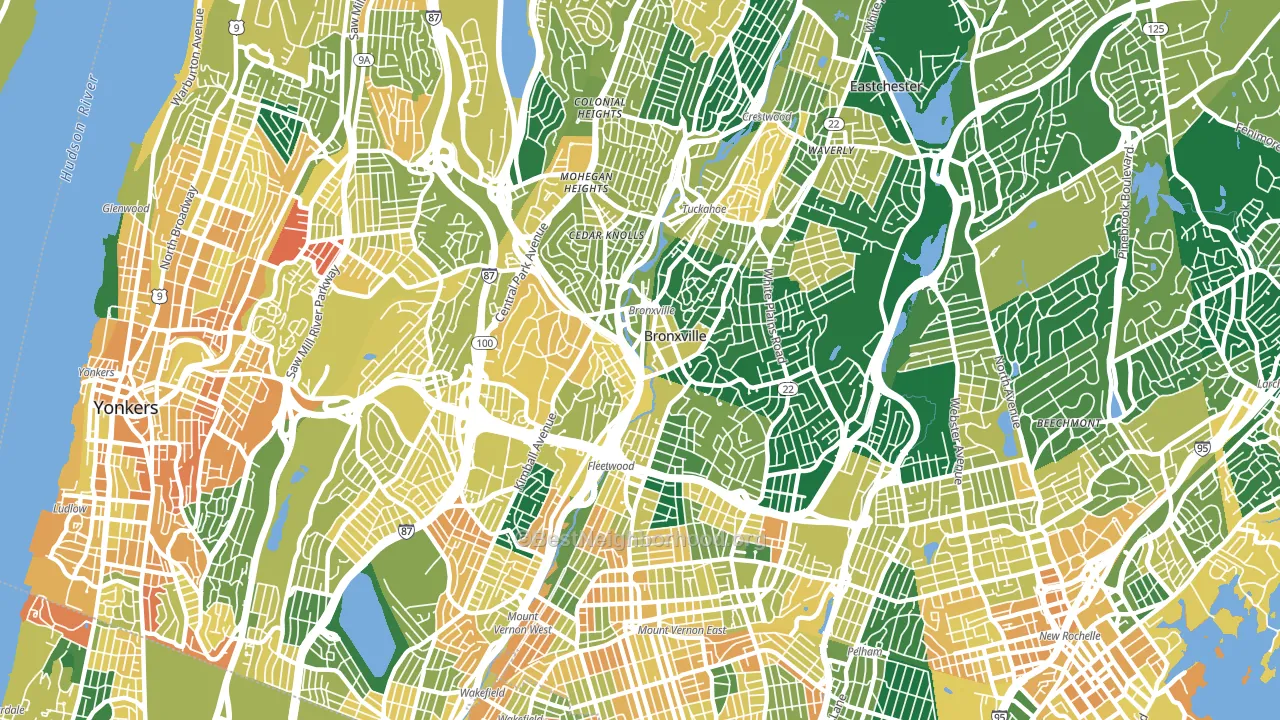 10708, NY block-group voter-turnout map