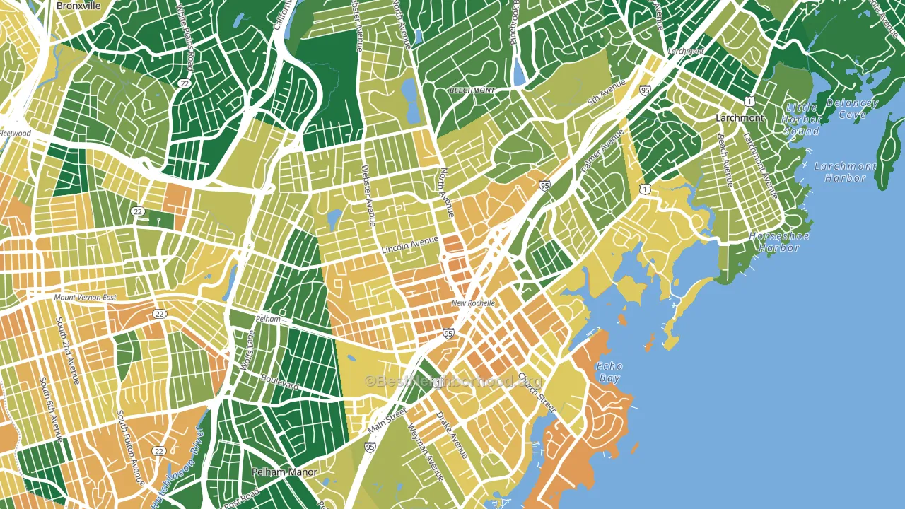 10801, NY block-group voter-turnout map