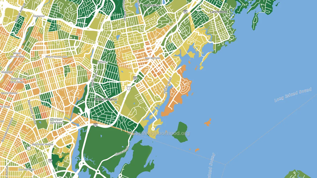 10805, NY block-group voter-turnout map