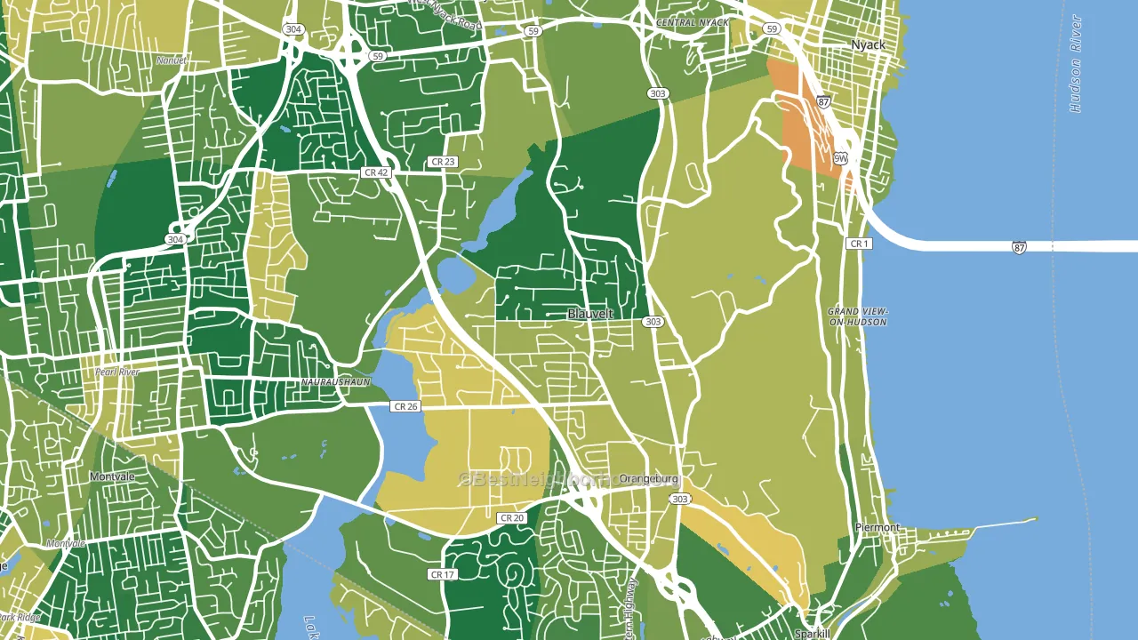 10913, NY block-group voter-turnout map