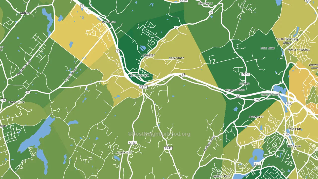 10918, NY block-group voter-turnout map
