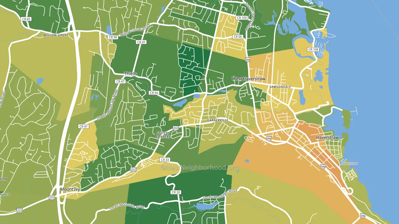 10923, NY block-group voter-turnout map