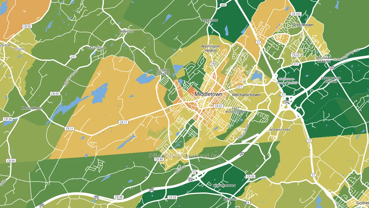 10940, NY block-group voter-turnout map