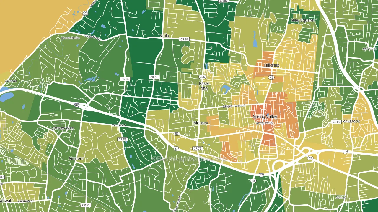 10952, NY block-group voter-turnout map