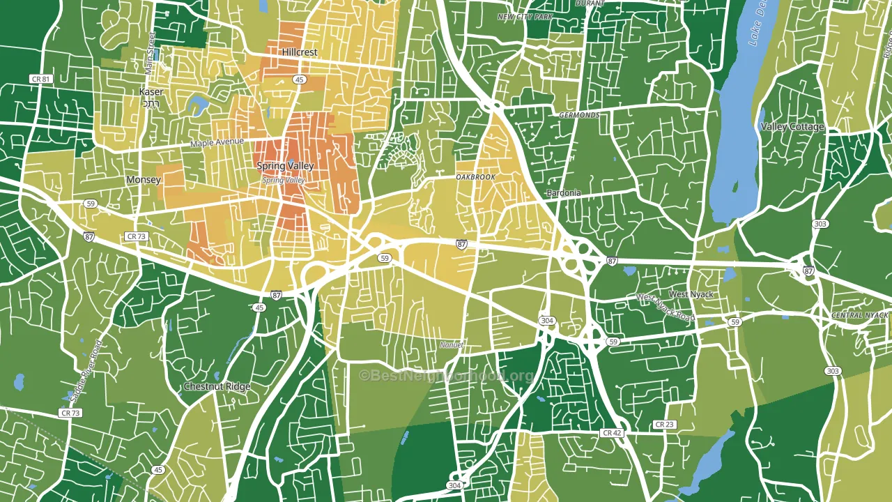 10954, NY block-group voter-turnout map