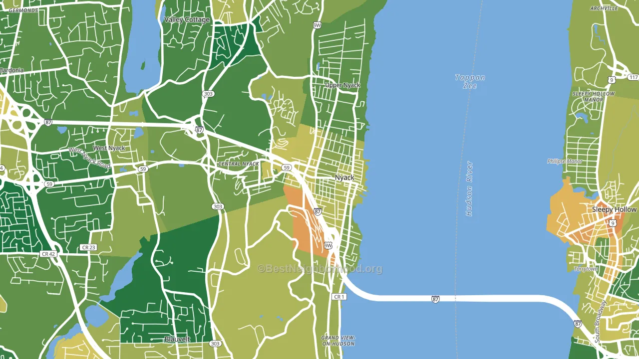10960, NY block-group voter-turnout map