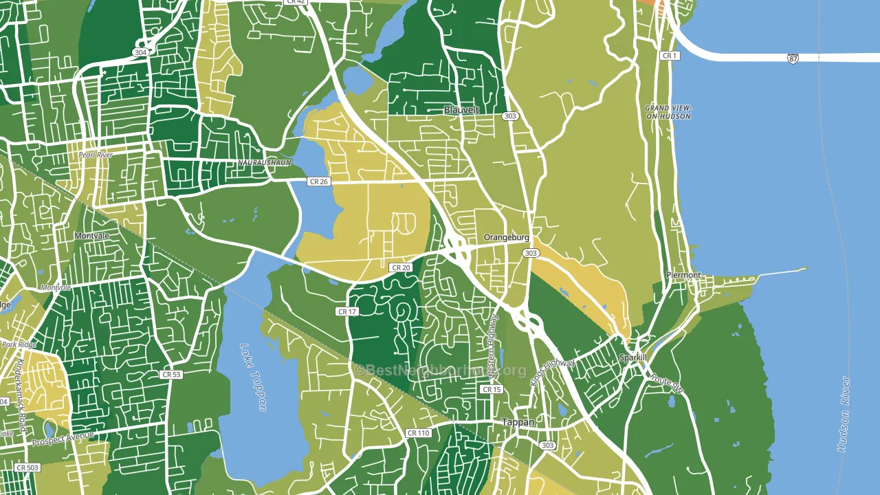 10962, NY block-group voter-turnout map