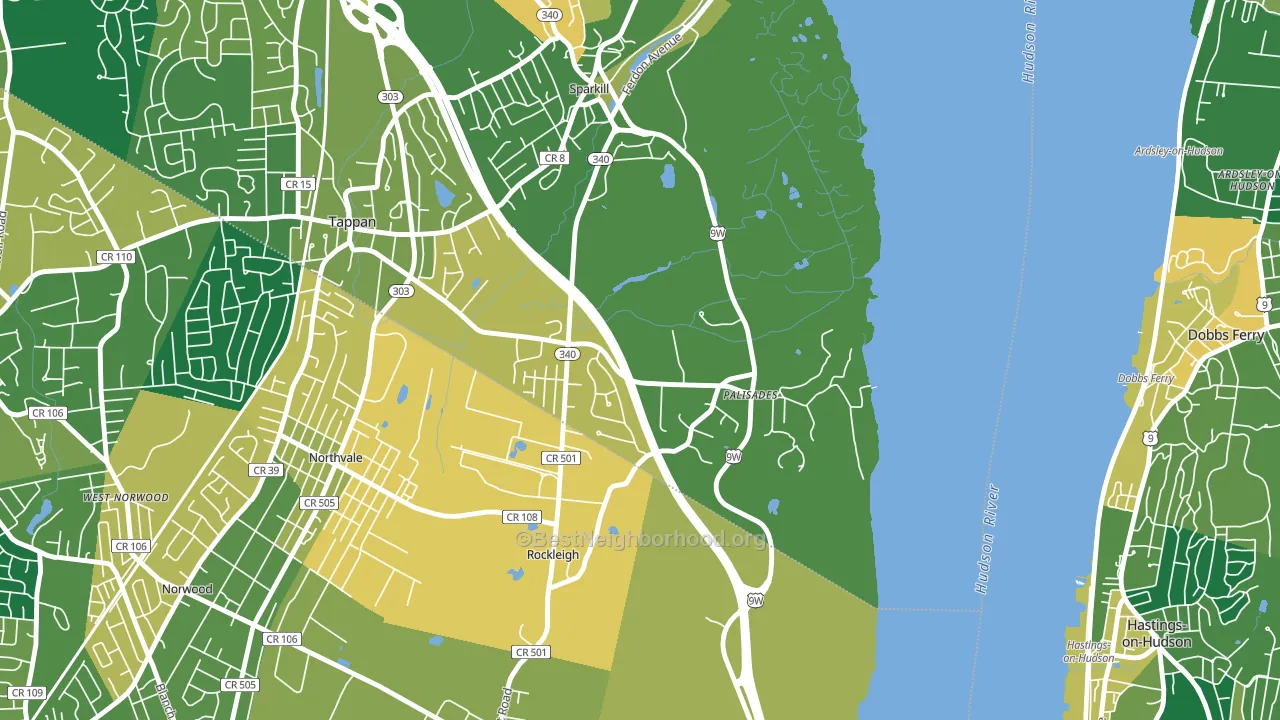 10964, NY block-group voter-turnout map