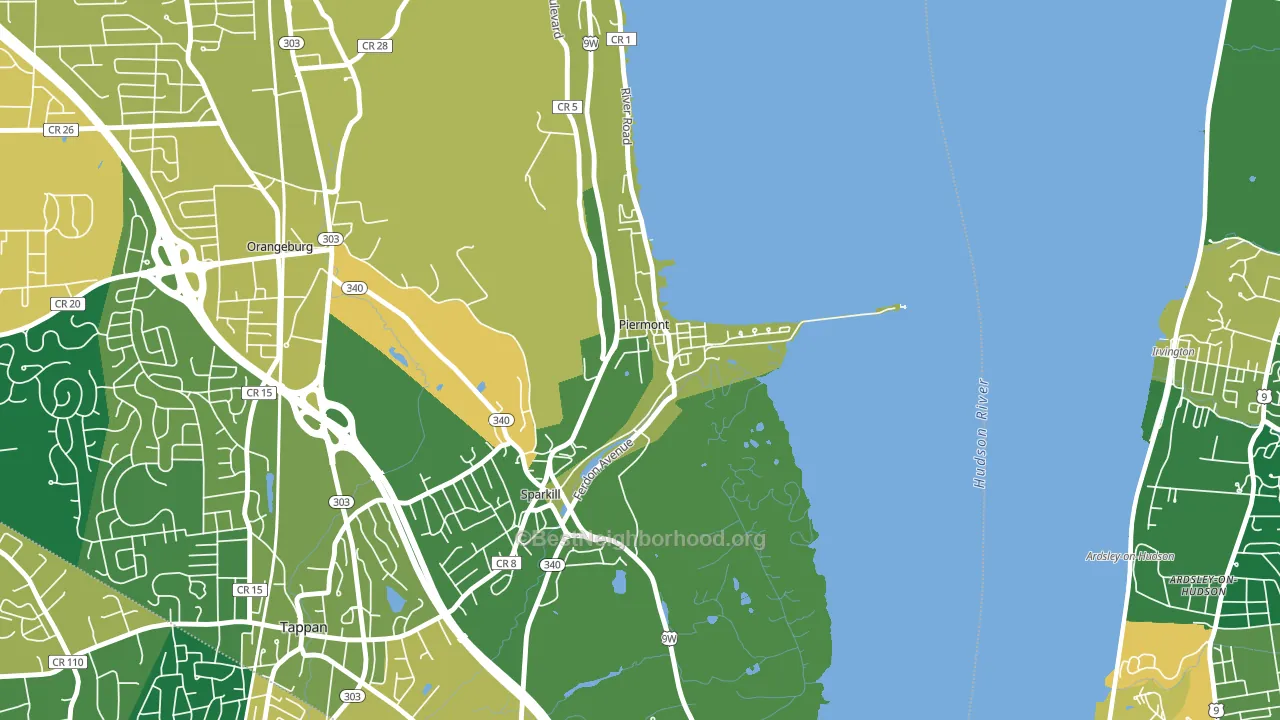 10968, NY block-group voter-turnout map