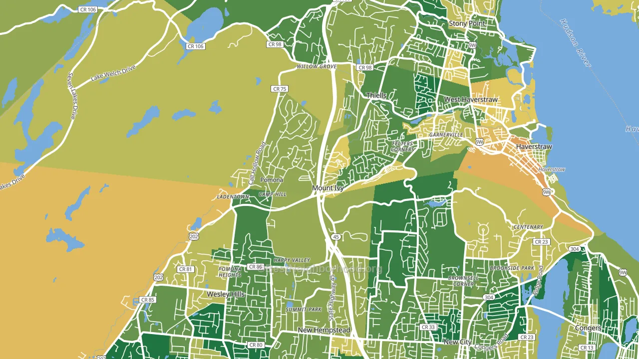 10970, NY block-group voter-turnout map