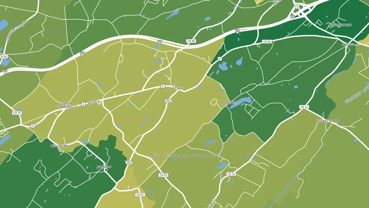 10973, NY block-group voter-turnout map