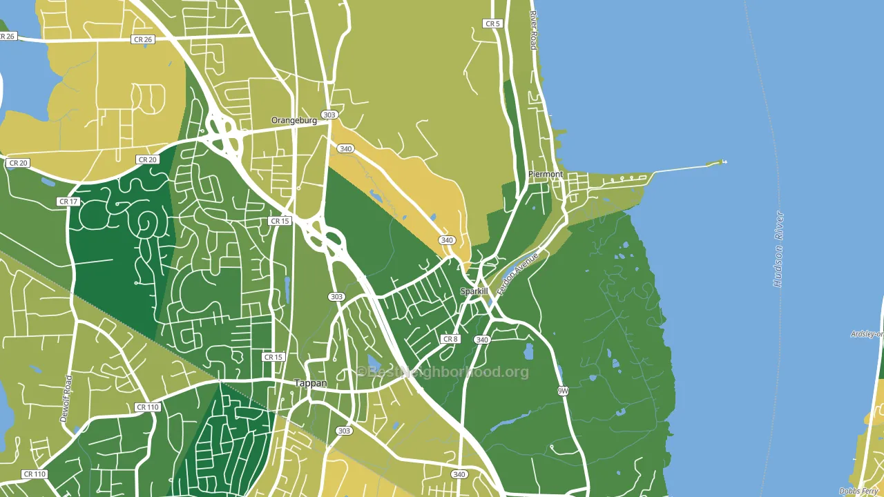 10976, NY block-group voter-turnout map