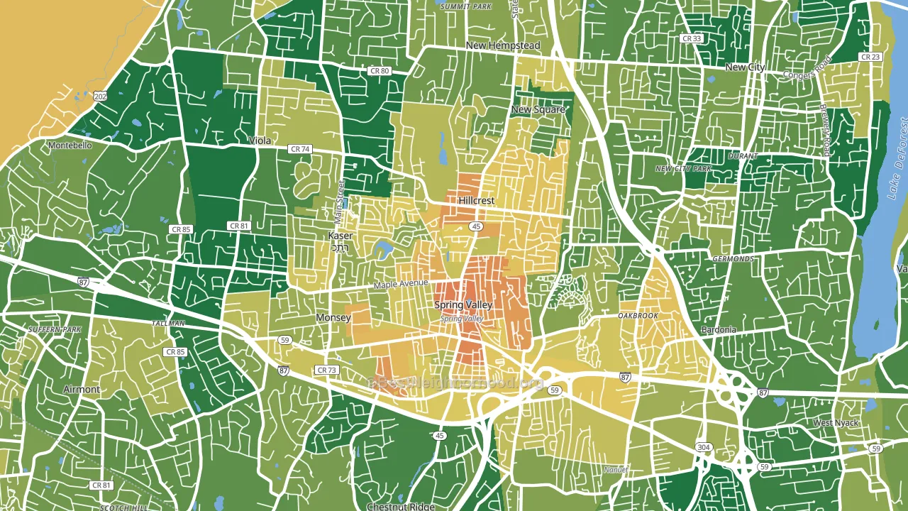 10977, NY block-group voter-turnout map