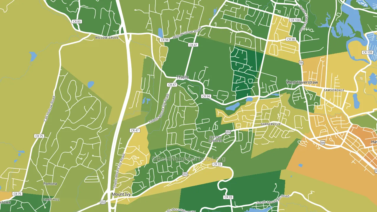 10984, NY block-group voter-turnout map