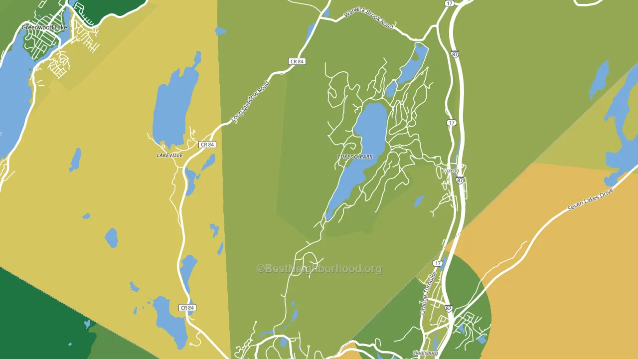 10987, NY block-group voter-turnout map