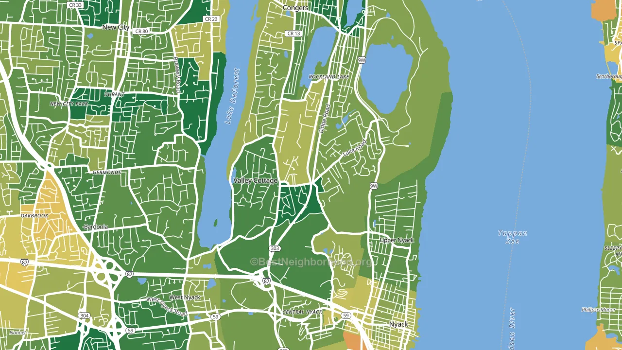 10989, NY block-group voter-turnout map