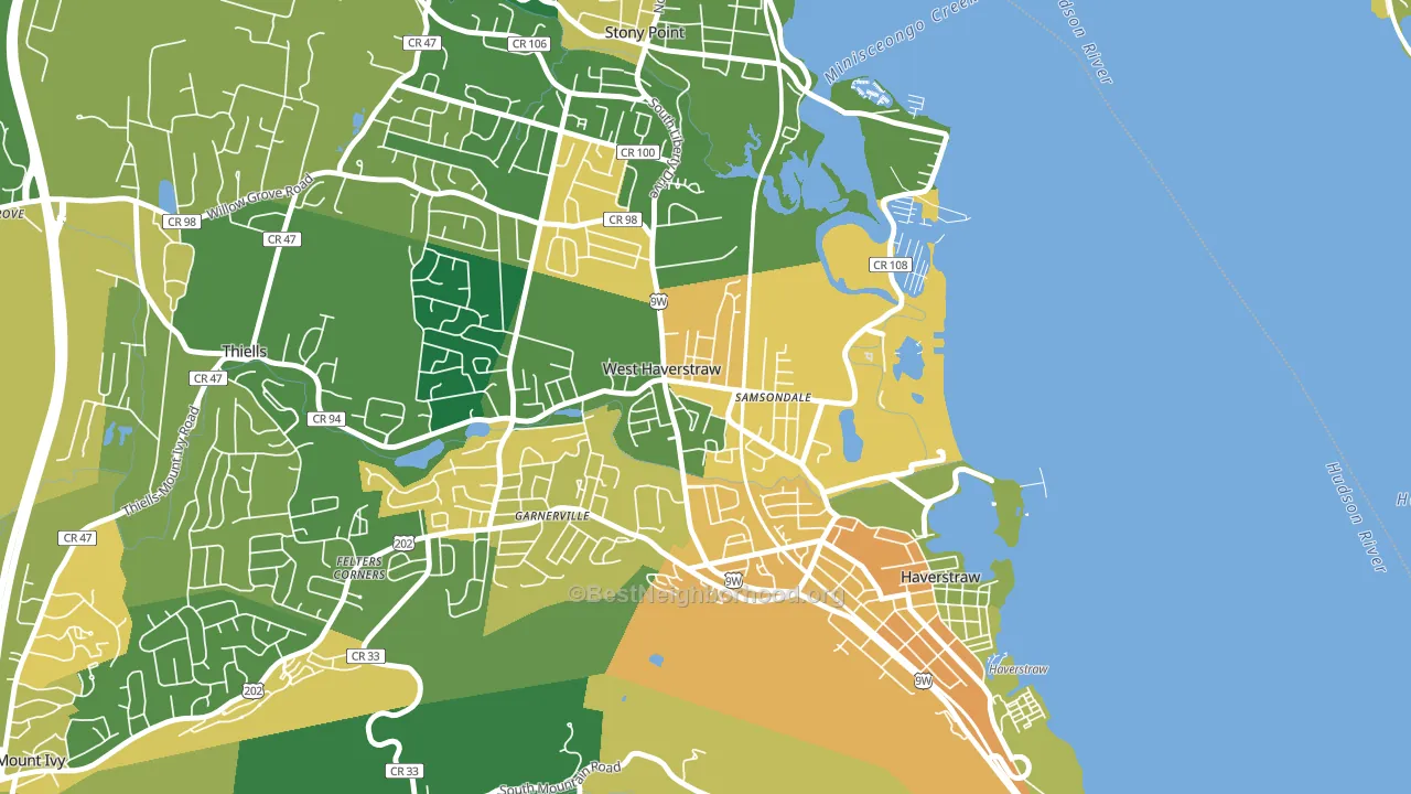 10993, NY block-group voter-turnout map
