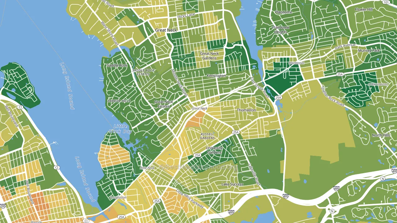 11021, NY block-group voter-turnout map