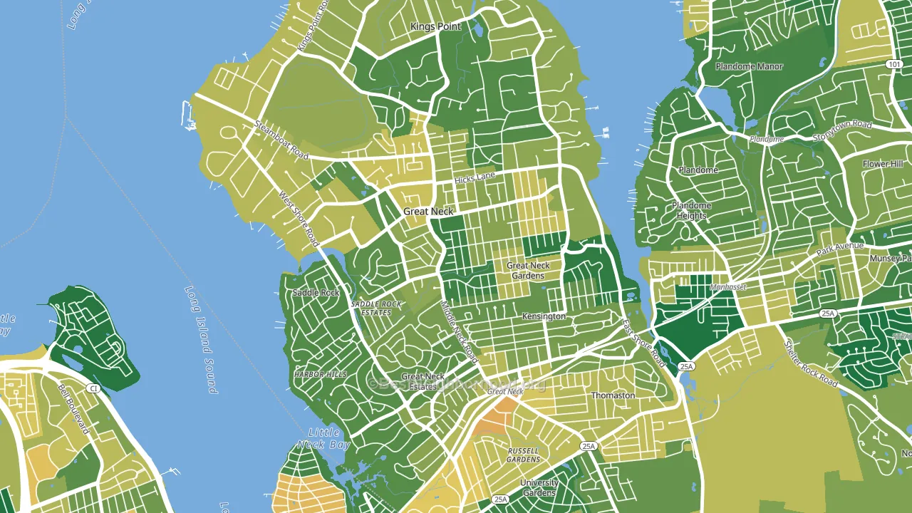 11023, NY block-group voter-turnout map