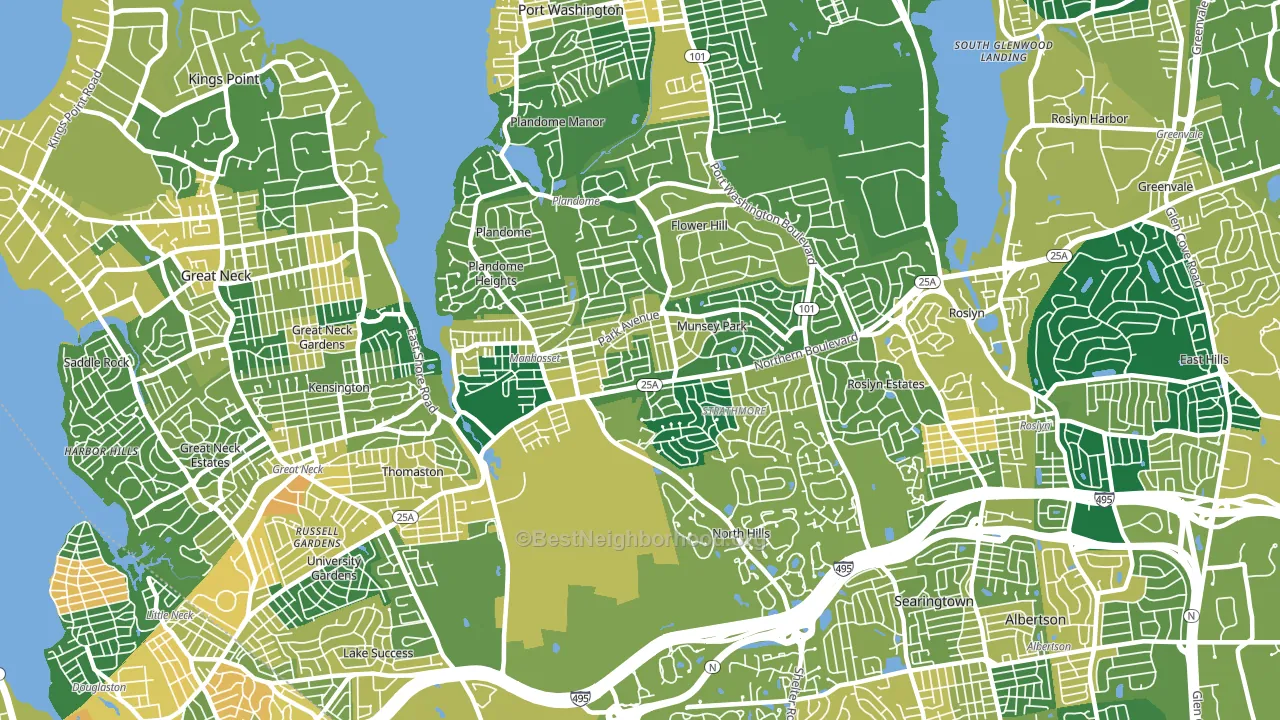 11030, NY block-group voter-turnout map