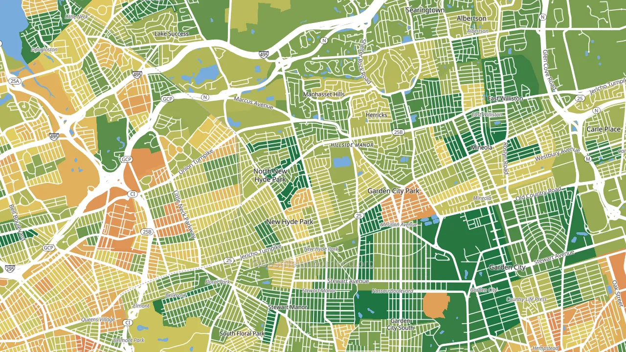 11040, NY block-group voter-turnout map