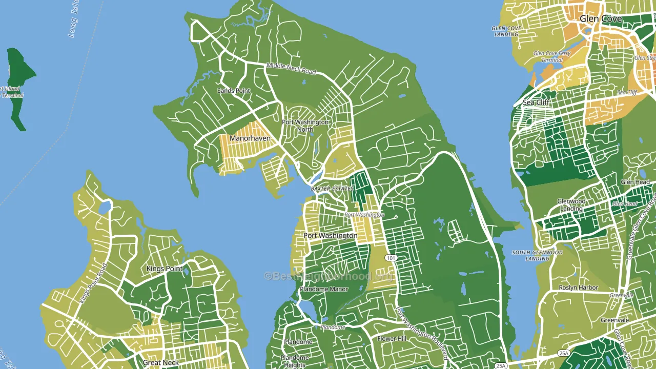 11050, NY block-group voter-turnout map