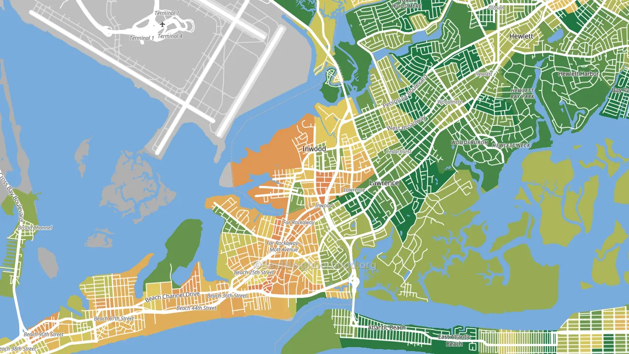 11096, NY block-group voter-turnout map