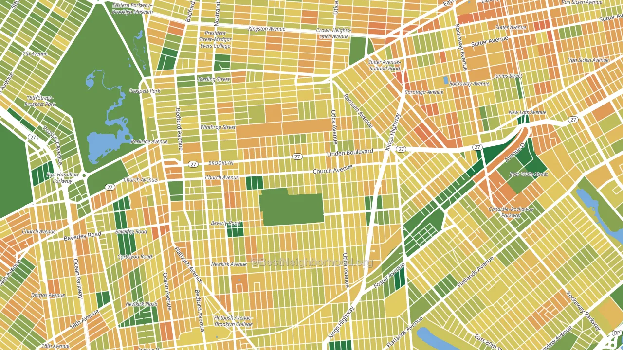 11203, NY block-group voter-turnout map