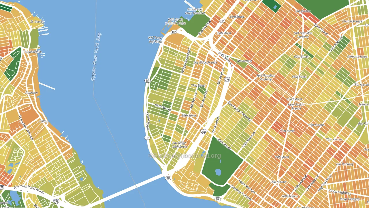 11209, NY block-group voter-turnout map