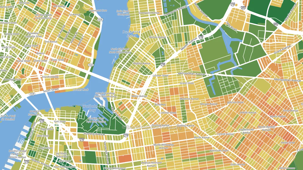 11211, NY block-group voter-turnout map