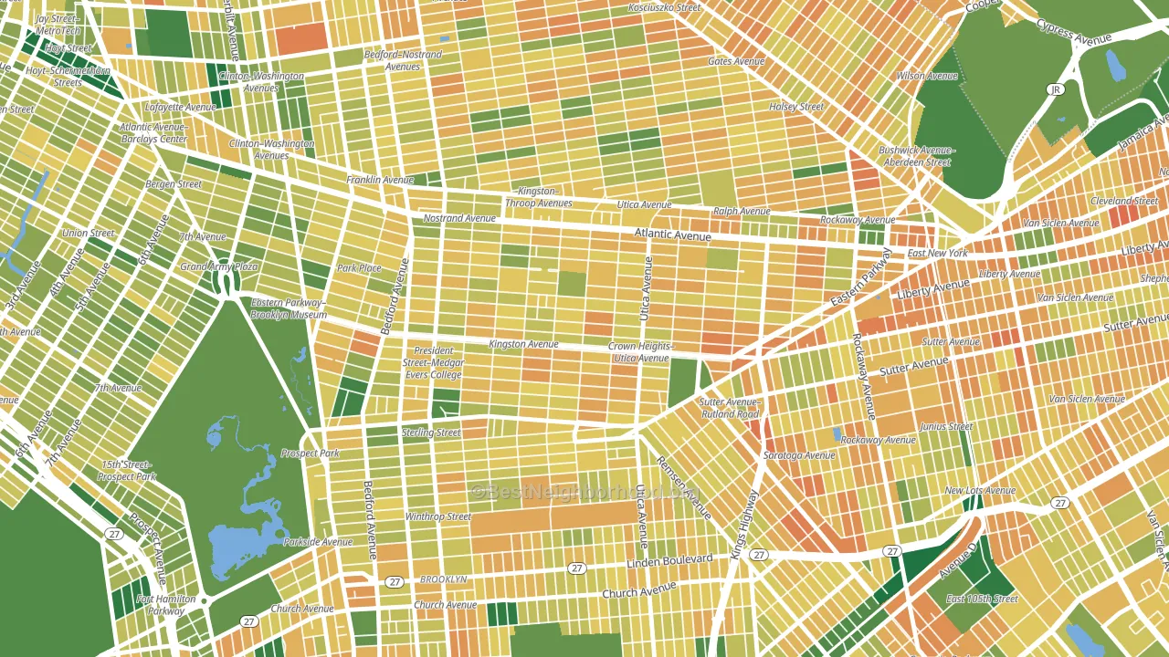 11213, NY block-group voter-turnout map