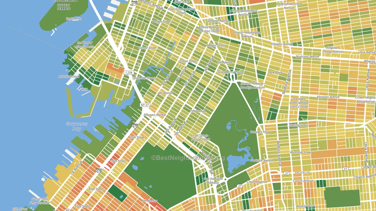 11215, NY block-group voter-turnout map