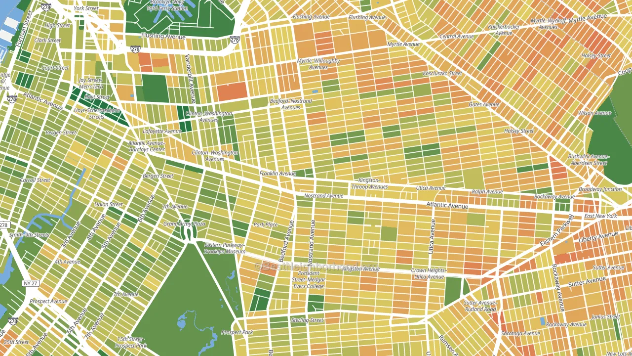 11216, NY block-group voter-turnout map