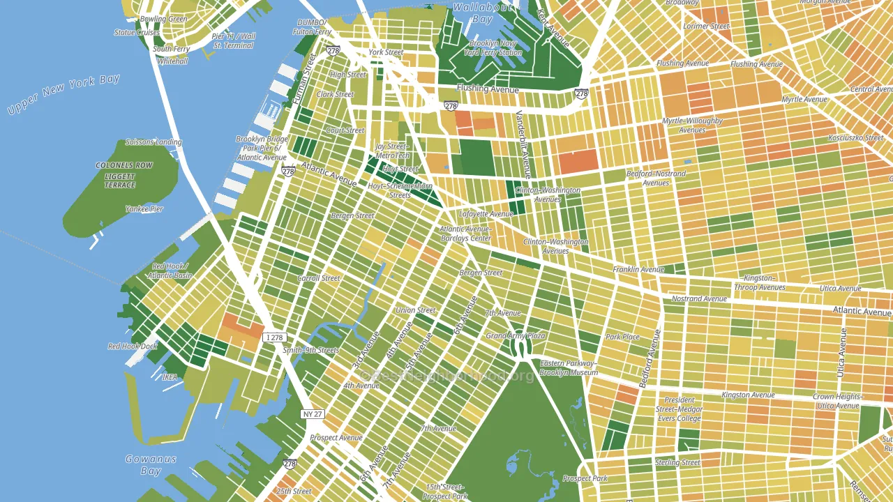11217, NY block-group voter-turnout map
