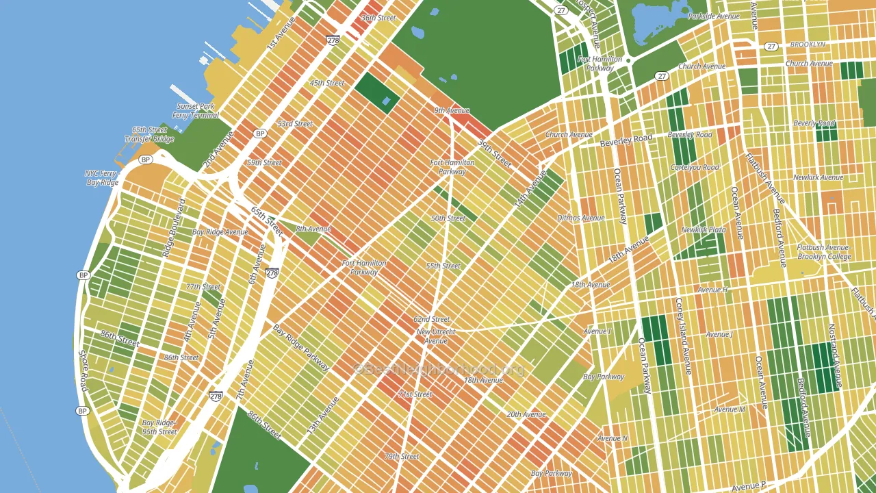 11219, NY block-group voter-turnout map