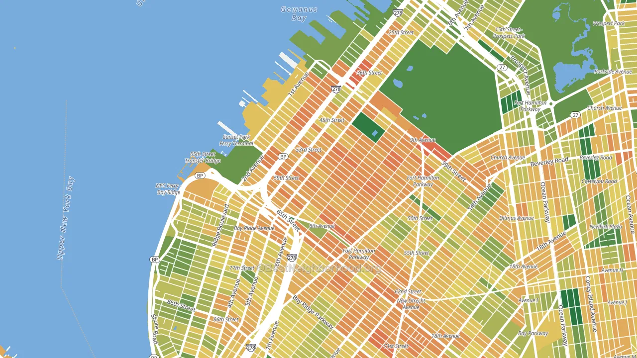 11220, NY block-group voter-turnout map