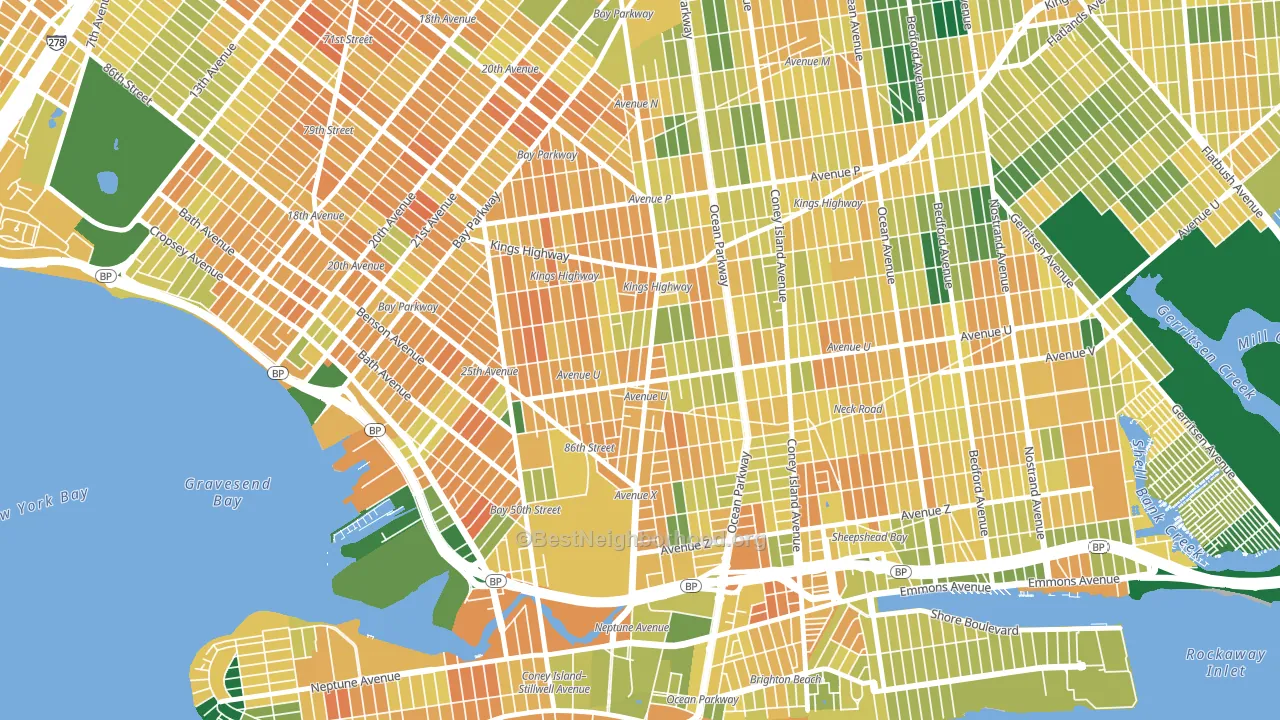 11223, NY block-group voter-turnout map