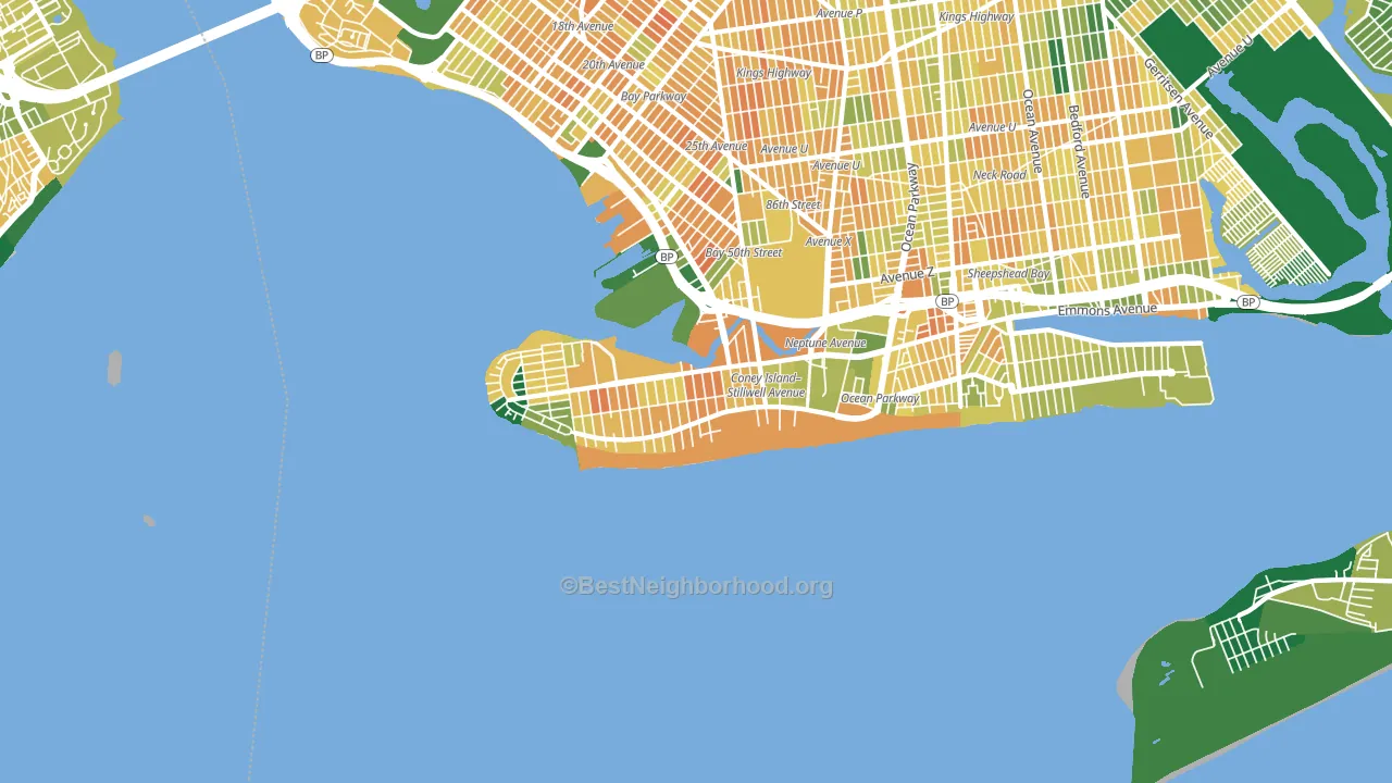 11224, NY block-group voter-turnout map